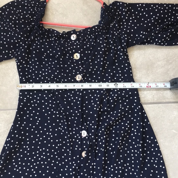 Blue/white polka dotted dress - Picture 12 of 14